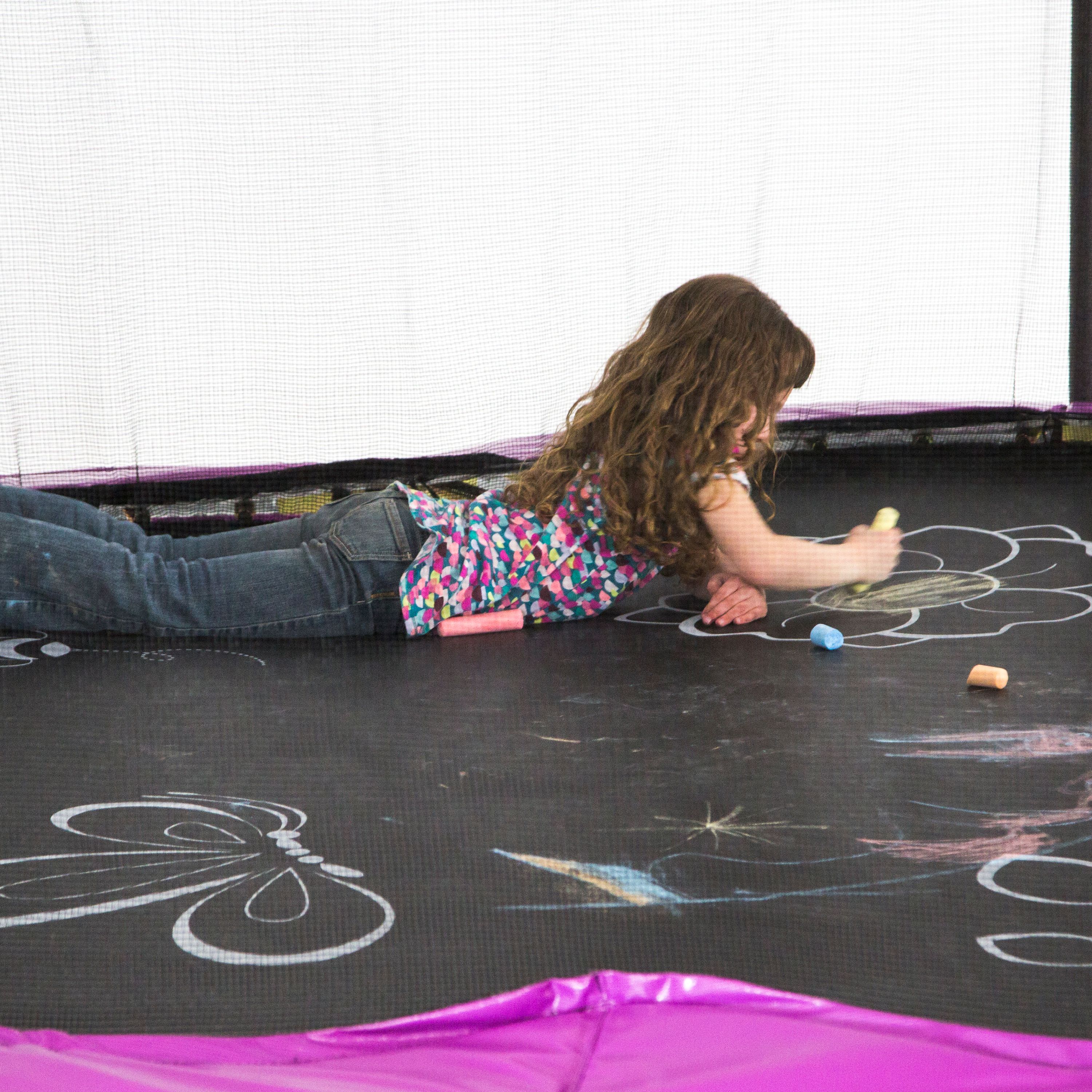 Skywalker Trampolines 11' Adventure Arena Trampoline with Enclosure - Imagination Garden