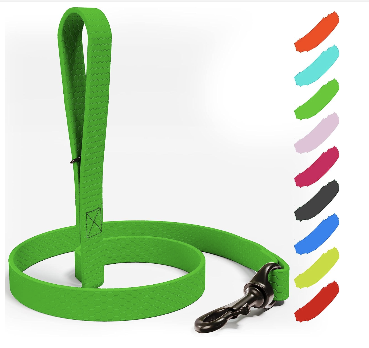 NexaPaw Waterproof Dog Leash 6Ft - Made in USA - Heavy Duty Dog Leashes for Large Medium Small Dogs Puppy Training Walking - Dog Lead Leash Strong Coated Nylon Webbing Zinc Carabiner Clip