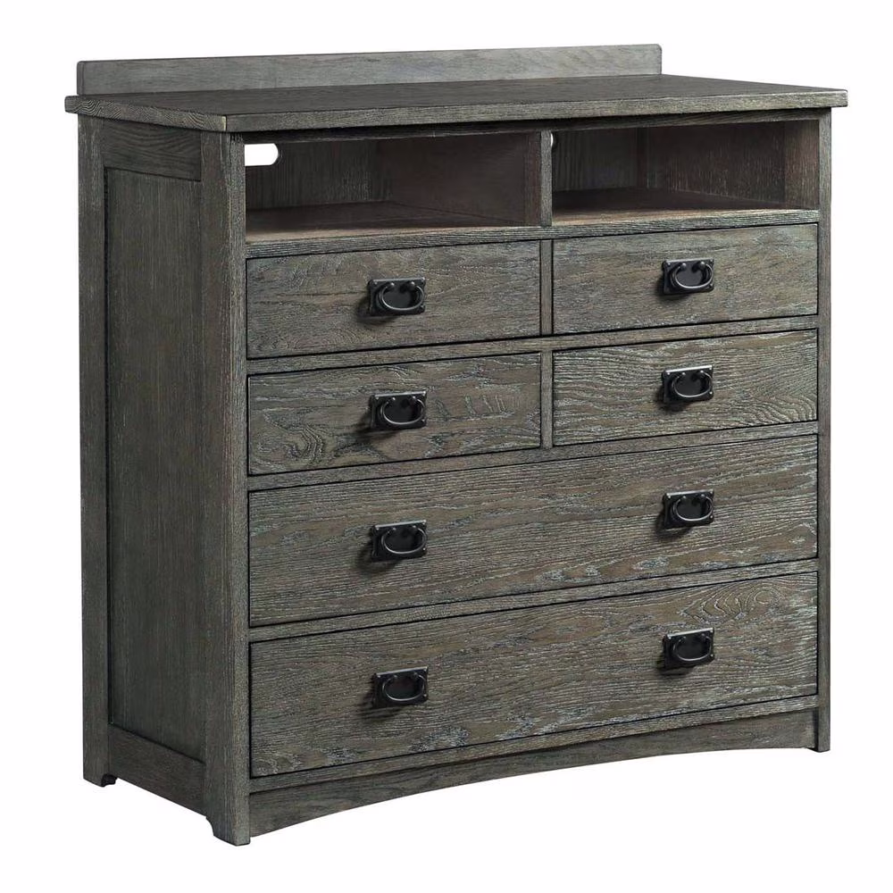 Intercon 5 Drawer Media Chest in Brushed Pewter