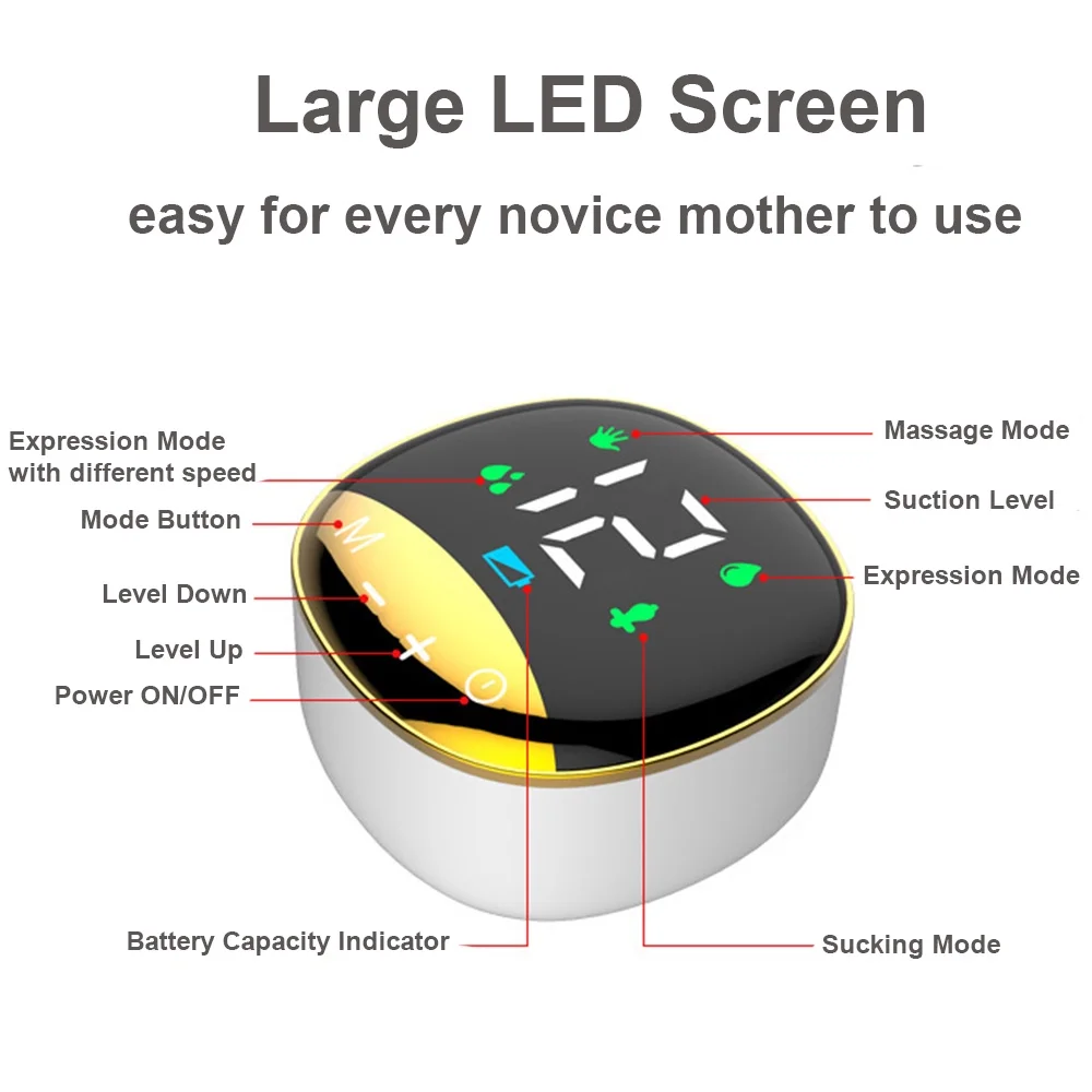 2 Pack Wearable Breast Pump Hands Free Portable Breast Pump Low-Noise Painless Ultra-Thin for Daily Use BPA-Free Detachable Milk Collector Easy Deep Clean 4 Mode 12 Levels Low Noise with 180ml Storage