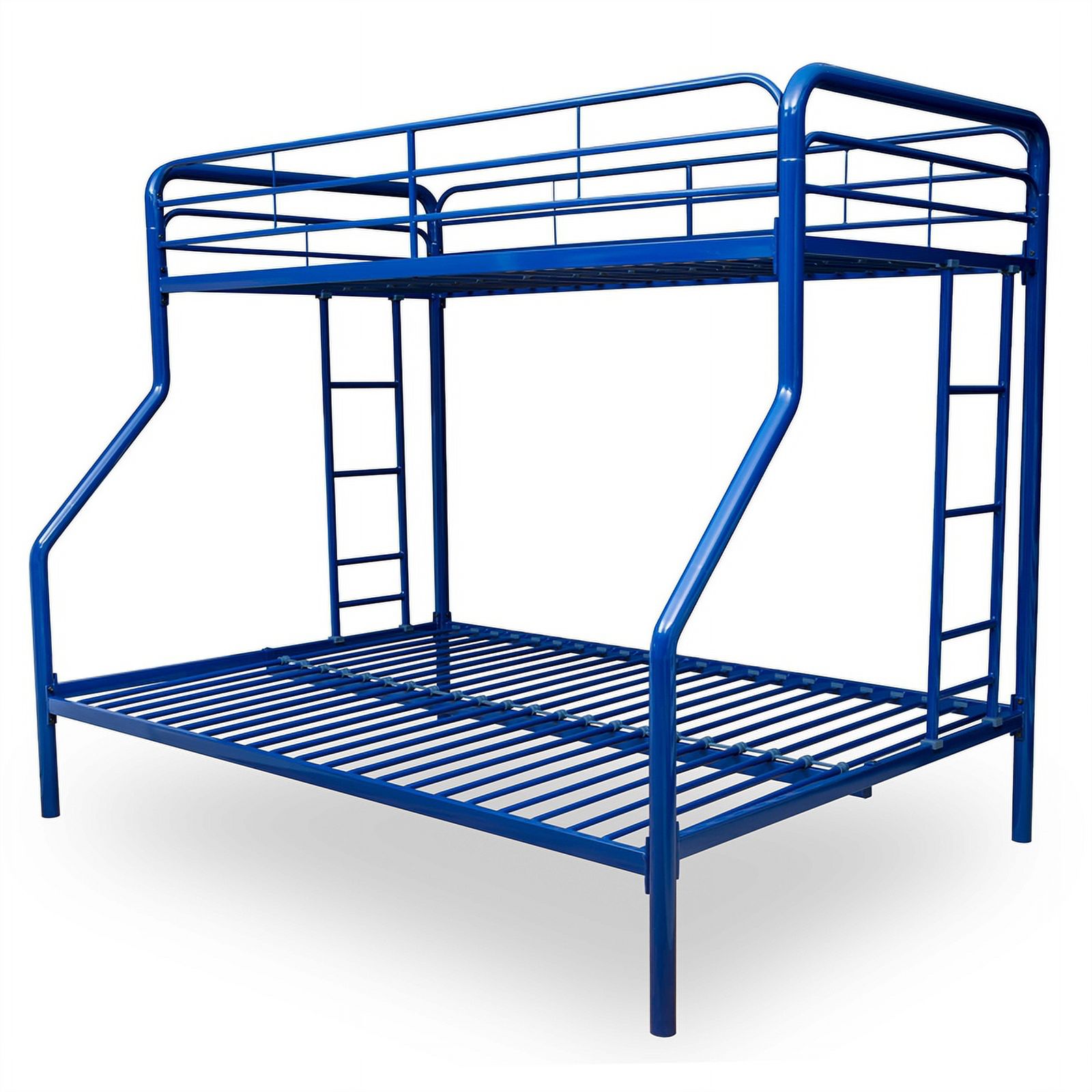 Pemberly Row Modern Twin Over Full Modern Metal Bunk Bed in Blue