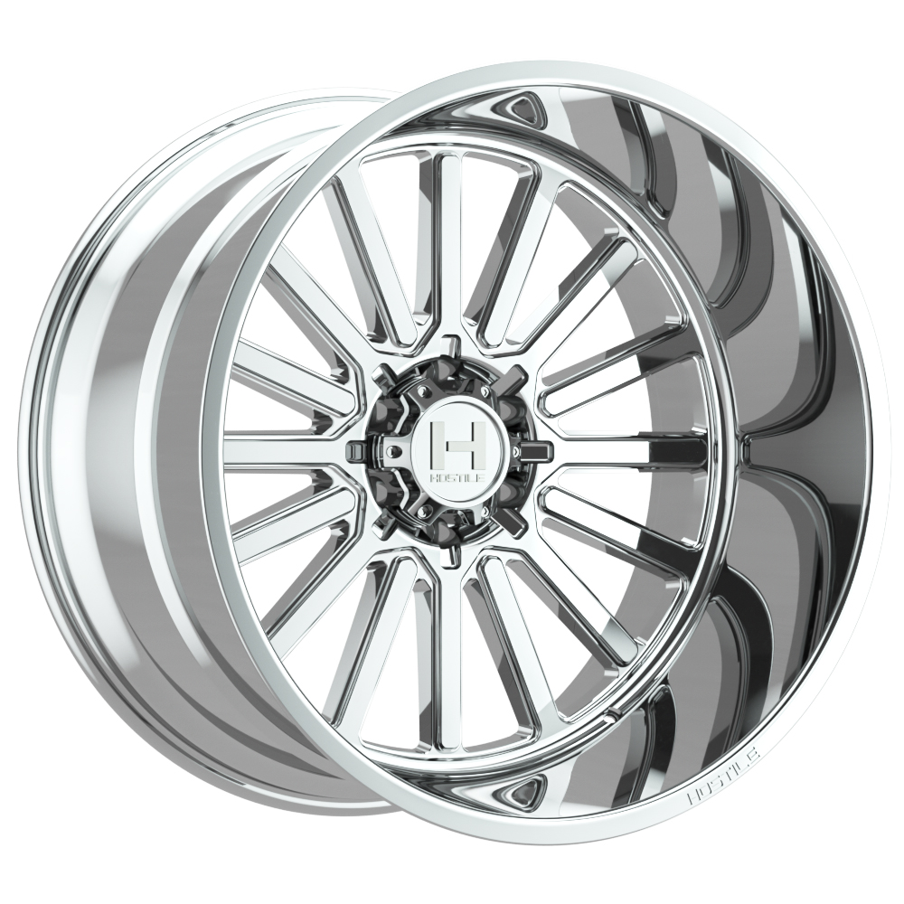 22x12 Hostile H127 Titan Armor Plated (Chrome) Wheel 8x6.5 (-44mm)