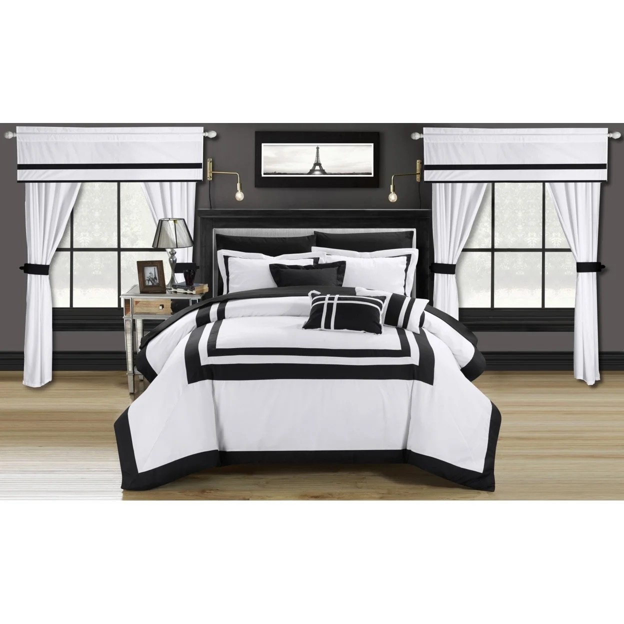 Chic Home 20-Piece Bertran Complete Master Bedroom Set and Comforter Set
