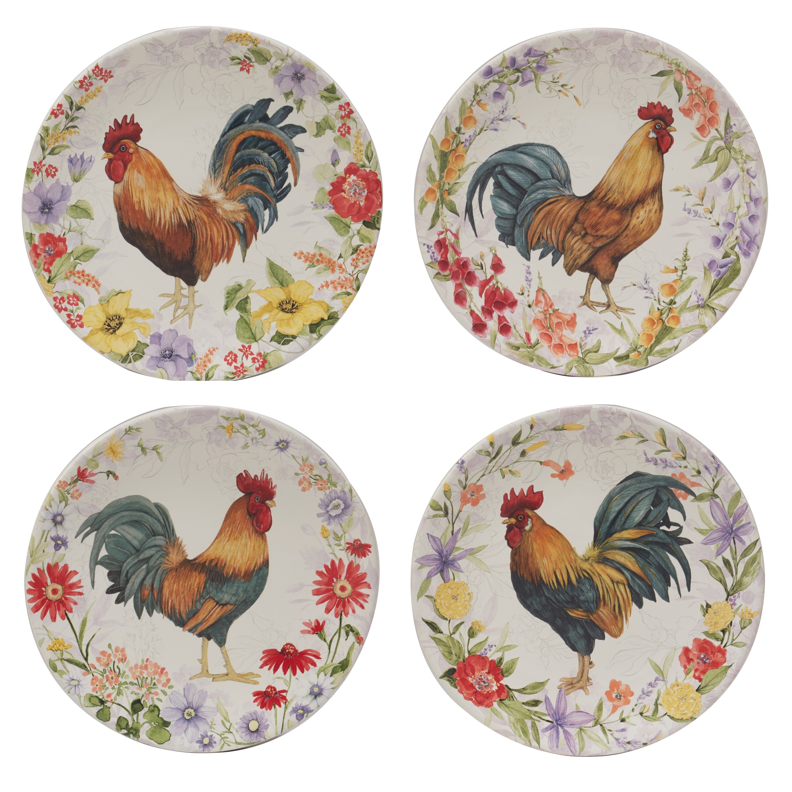 Certified International  Floral Rooster 9