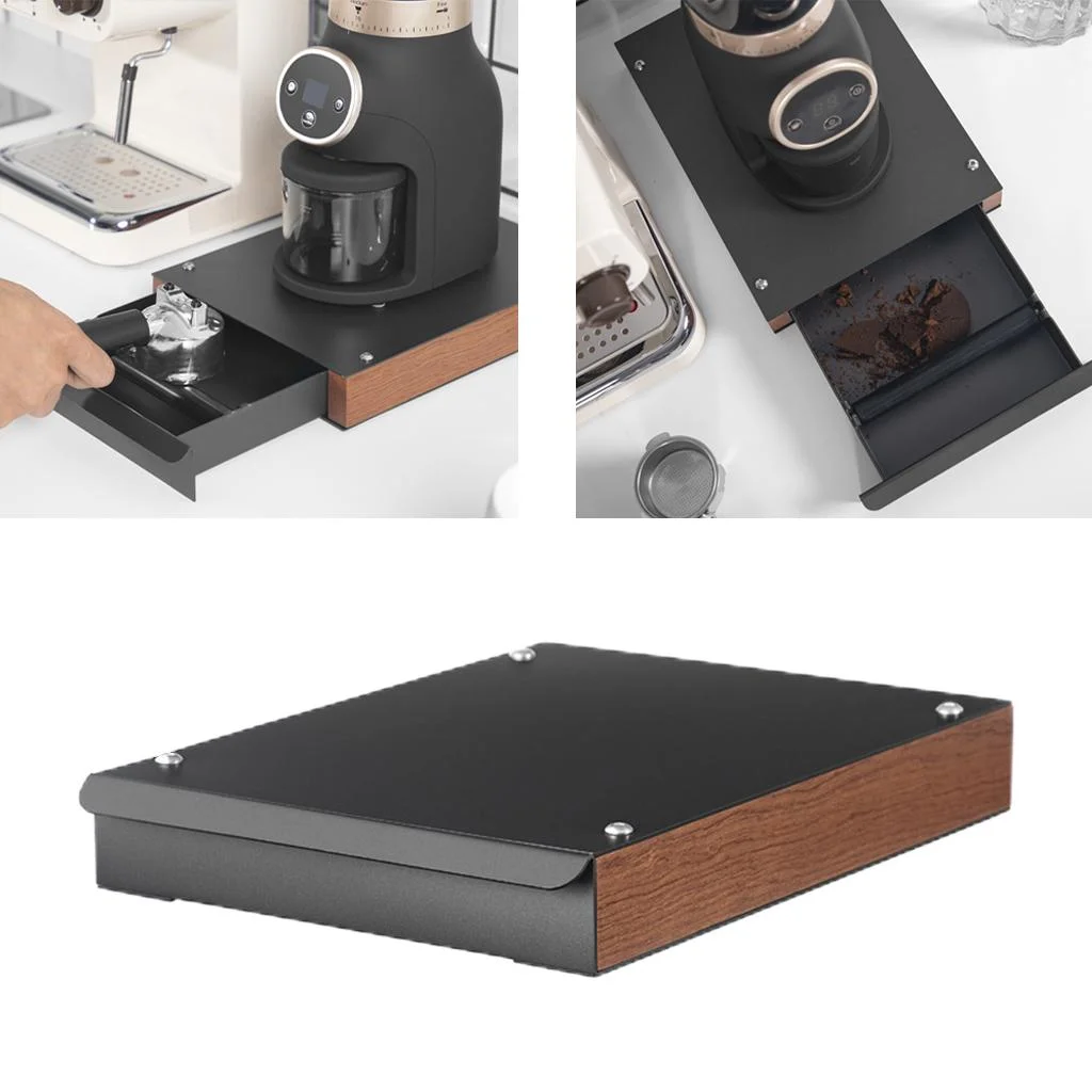 Coffee Removable Knock Grounds Container , black