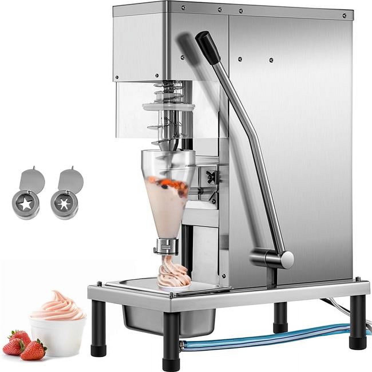 Vevor  110V Frozen Yogurt Blending Machine, Yogurt Milkshake Ice Cream Mixing Machine 304 Stainless Steel Construction - 750W