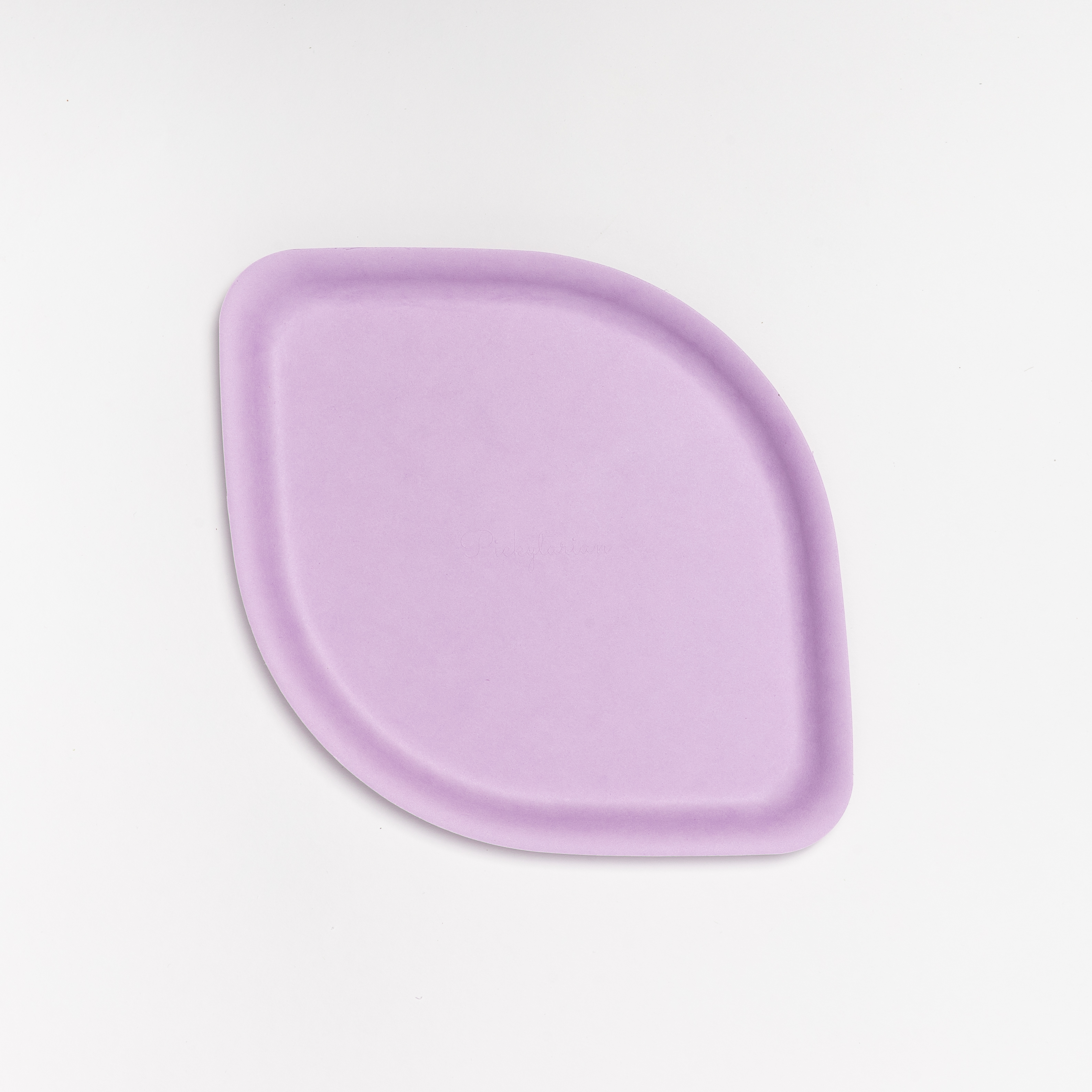 Pickytarian 50pcs Small Disposable Purple Plates - Fancy Bamboo Party Plate- 8 inch Appetizer Plates