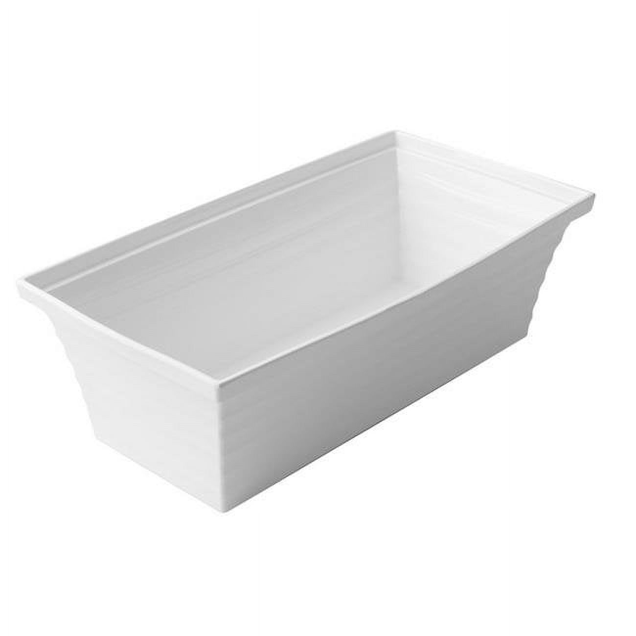 Bon Chef 53104WHITE 10.25 x 19 x 6 in. Americana Square 3 quart Bowl, White - 3 gal
