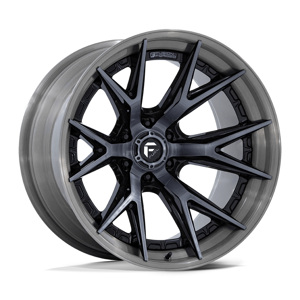 24x12 Fuel FC402 Catalyst Gloss Black W/ Brushed Gray FORGED Wheel 6x5.5 (-44mm)