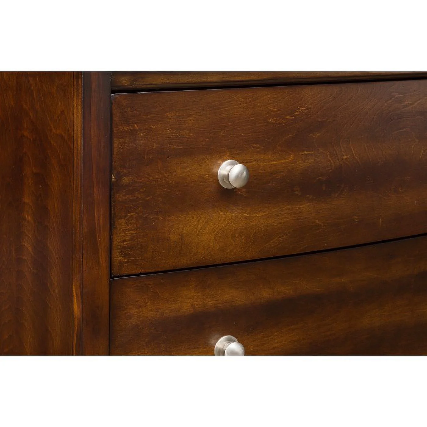 Home Elegance Cherry Wood Chest with Nickel Drawer Front