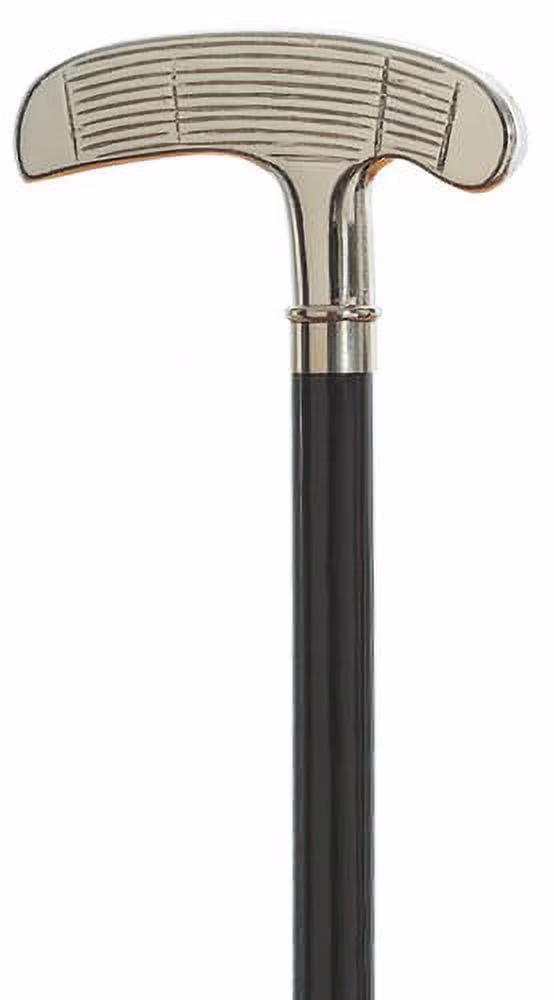 Palmer Golf Putter Replica Walking Cane. Imported From Italy. Handle is Nickel Plate Over Resin. An Enjoyable Walking Stick for Any Golfer!