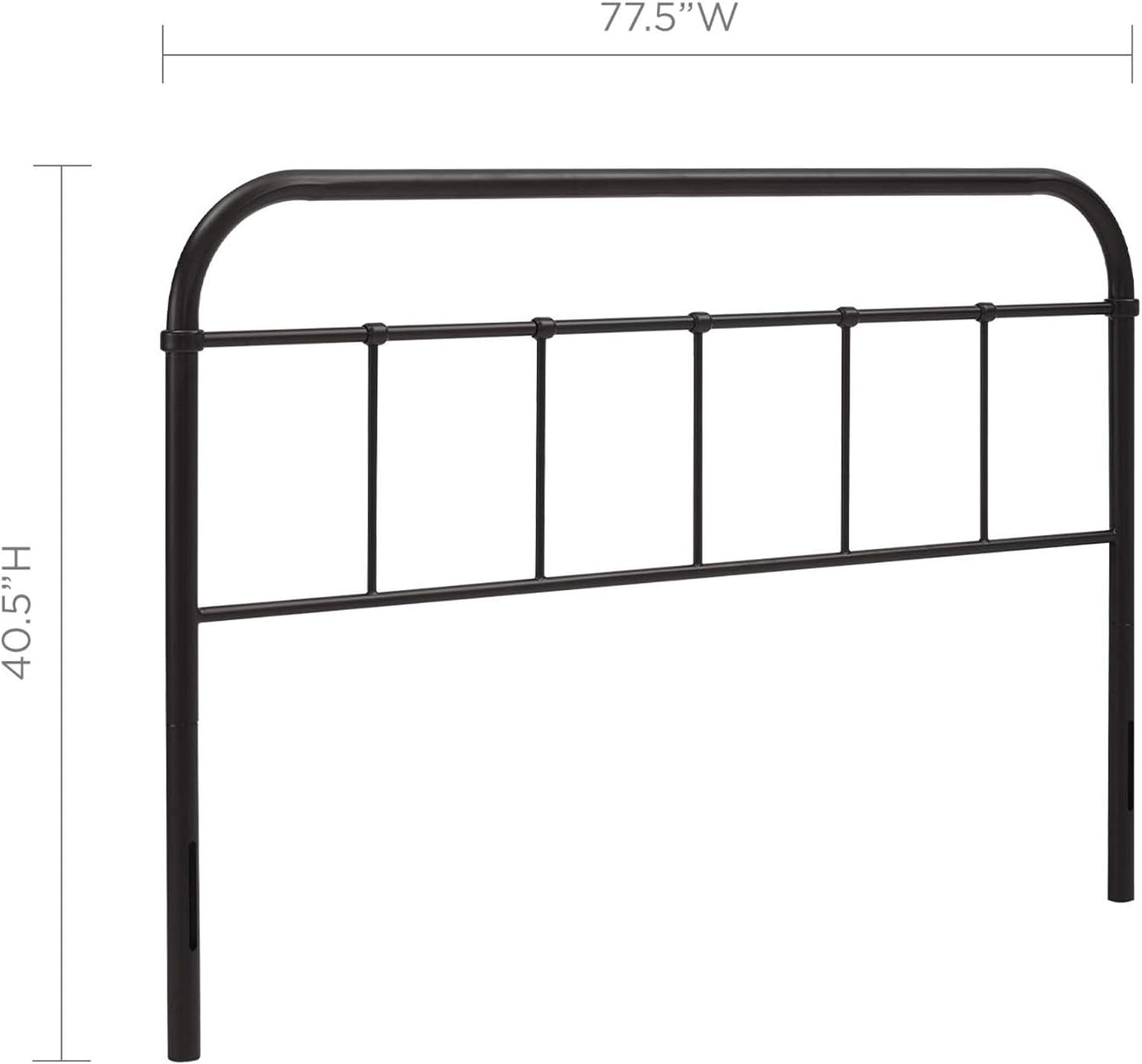 Serena King Steel Headboard - Brown