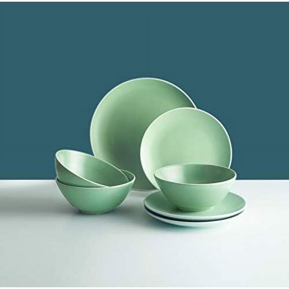 Classic Collection Green 12 Piece Dinner Set, Stoneware