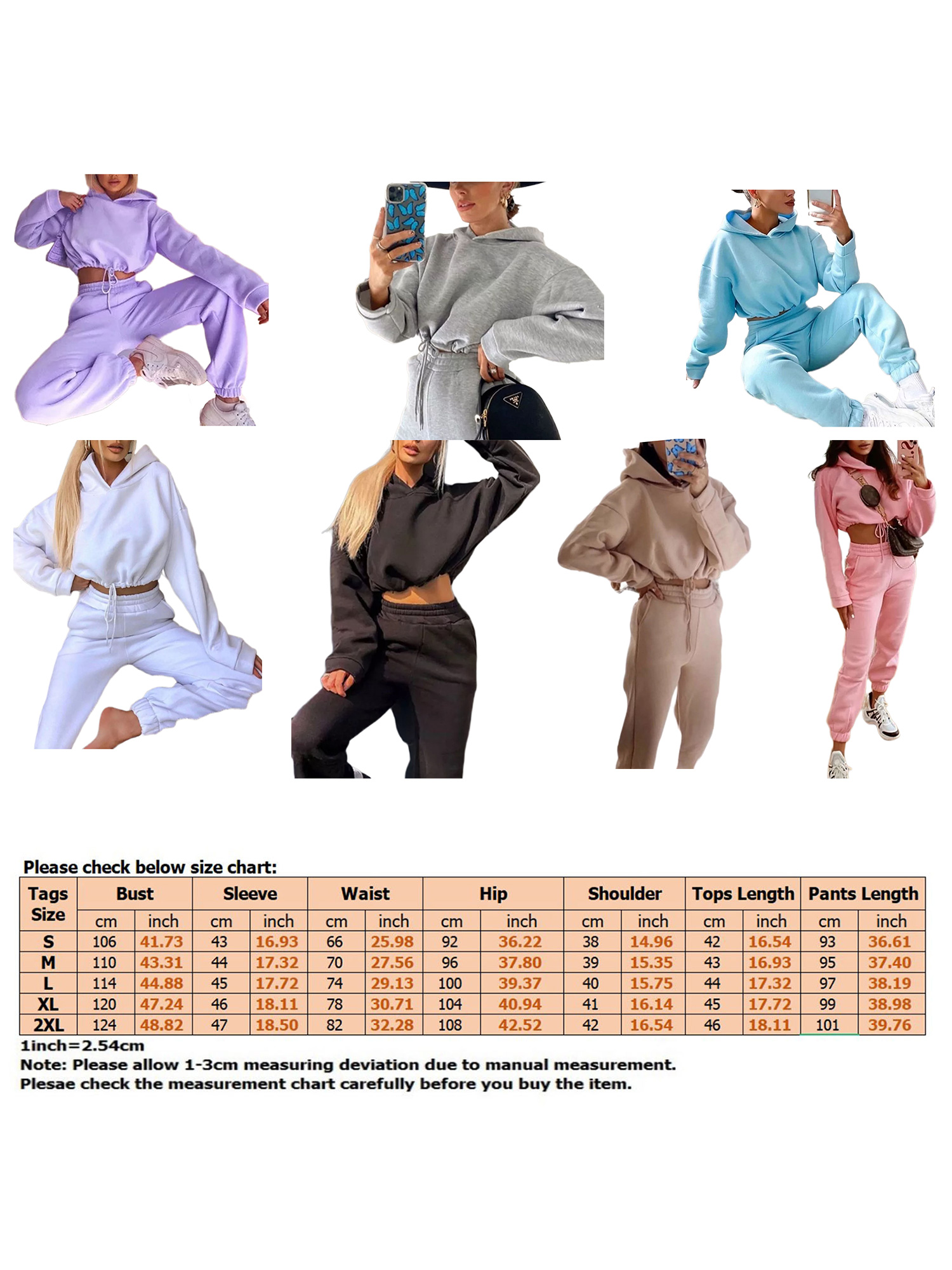 Capreze Jogging Sports Suits for Women 2 Piece Sweatsuits Tracksuits Outfits Sexy Long Sleeve Crop Hoodie Pants Sets