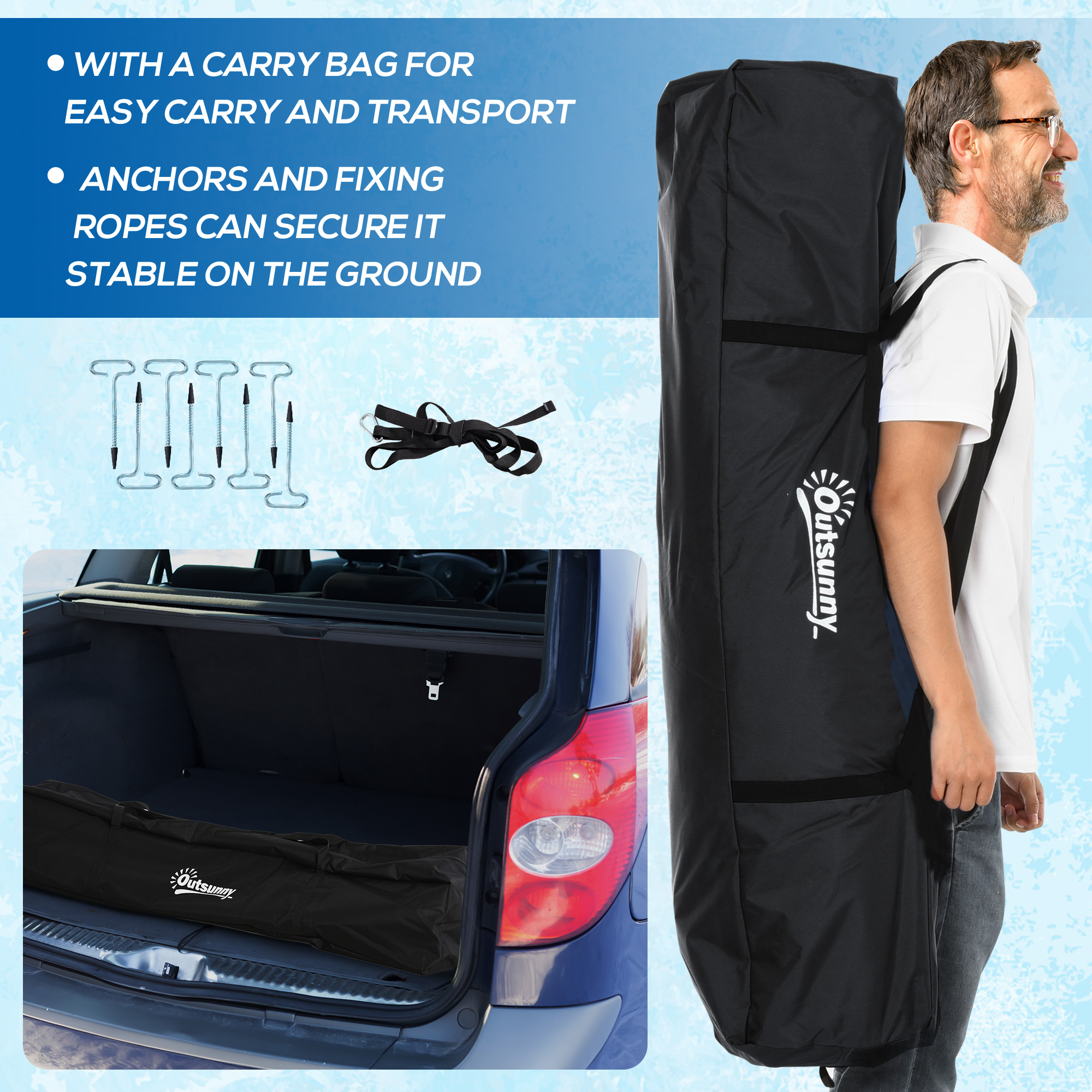 Outsunny 2 Person Ice Fishing Shelter Pop-up Portable Ice Fishing Tent, Red