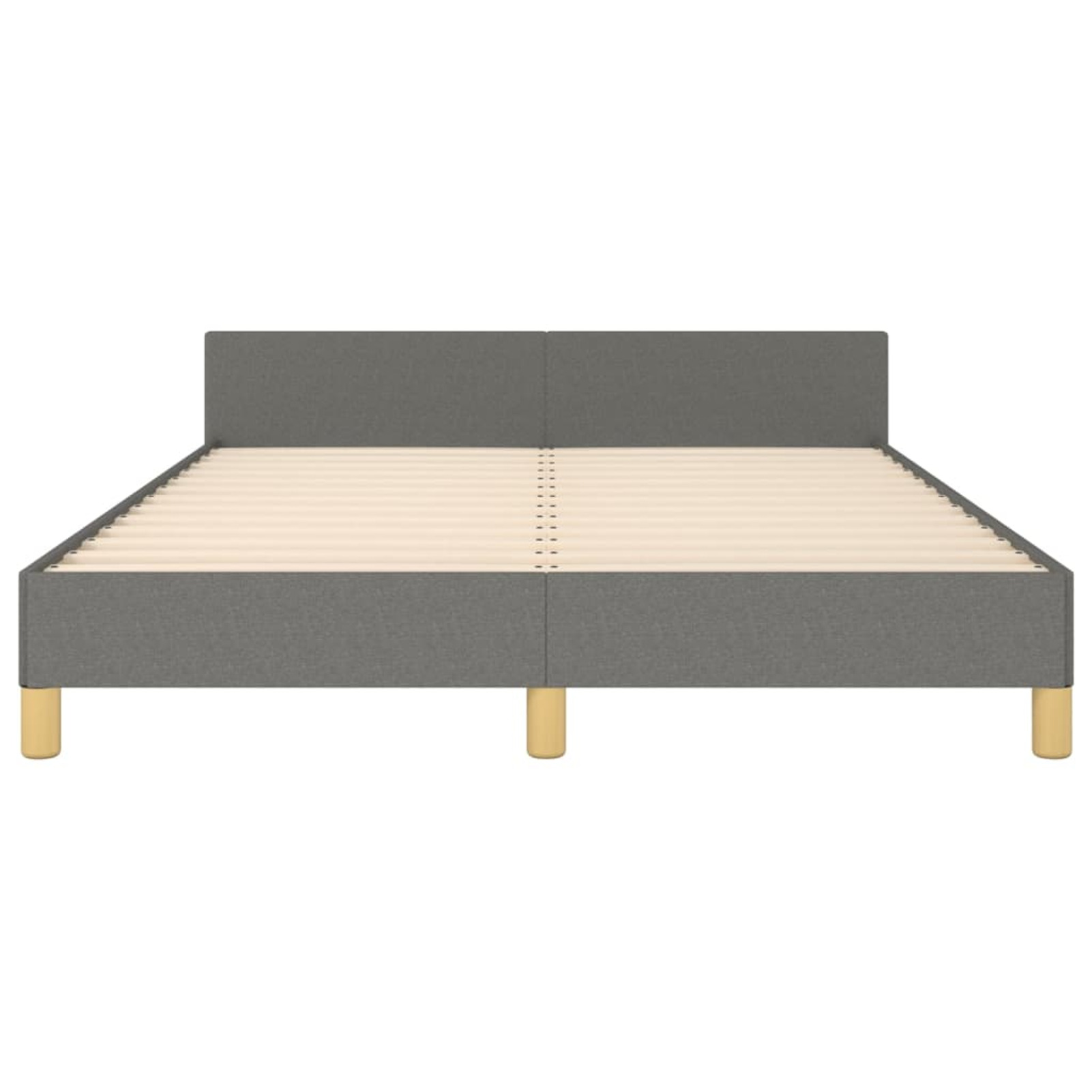 Walmeck Bed Frame with Headboard Dark Gray 59.8