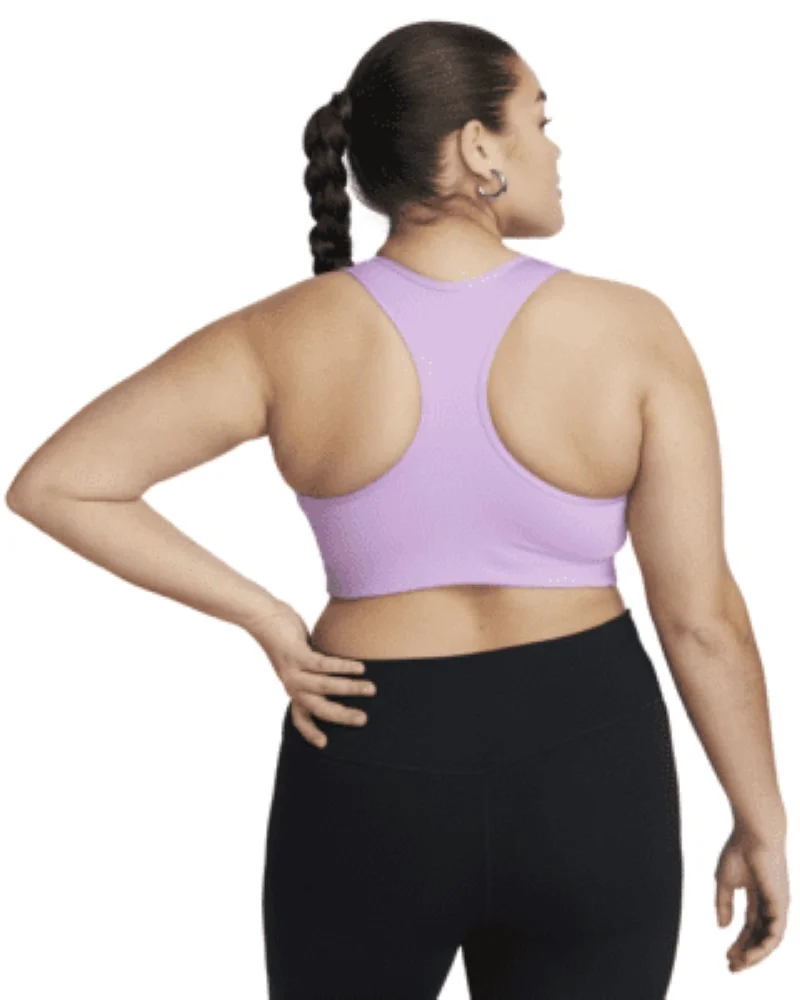 Nike Swoosh Women's Medium-Support Padded Sports Bra Plus Size Rush Fuchsia/White 3X DH3384-532