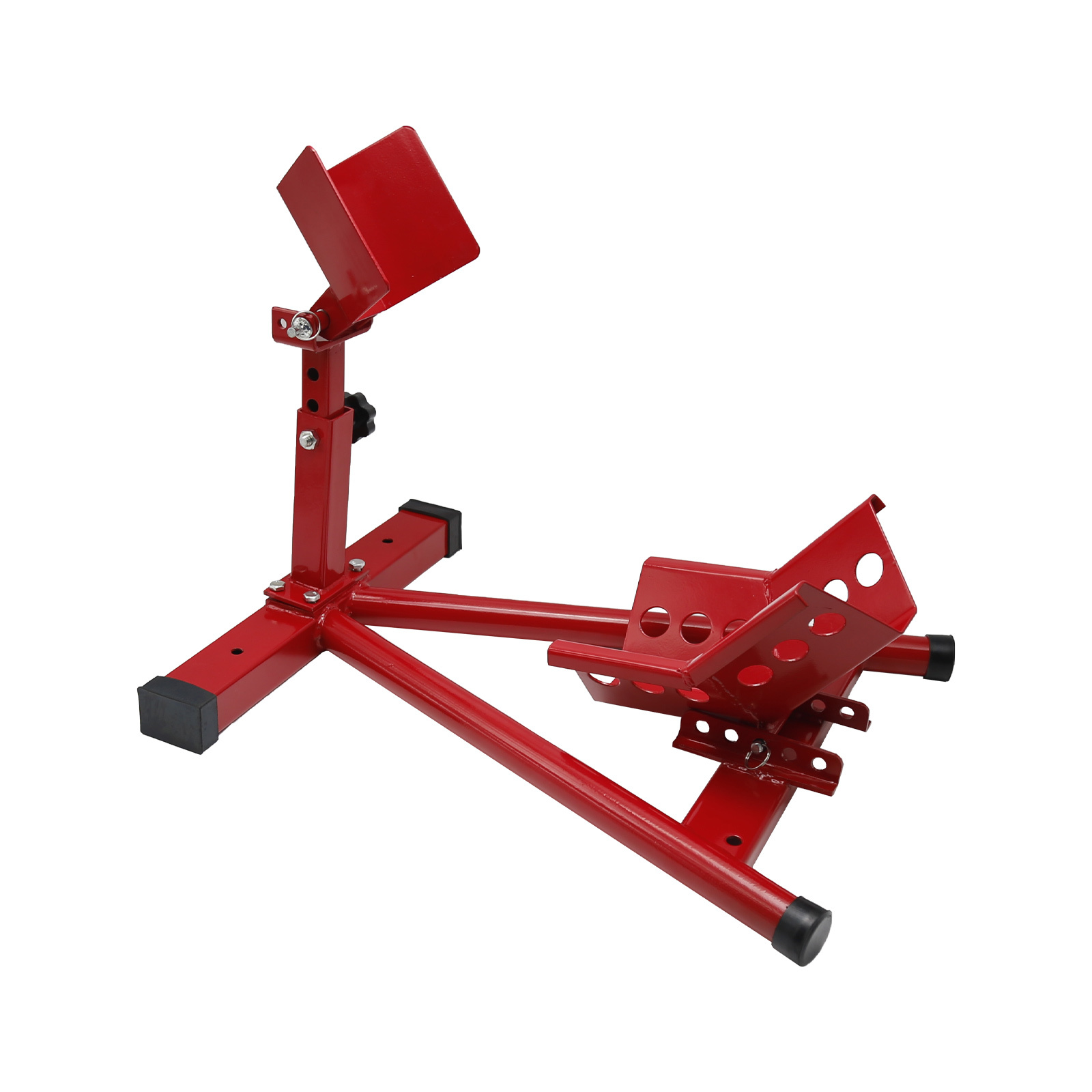 ZUDKSUY Front Wheel Bracket, Motorcycle Red Front Wheel Chock Lift Stand Locking Adjusting Stand Bike RedFor Sport Street Road Bike