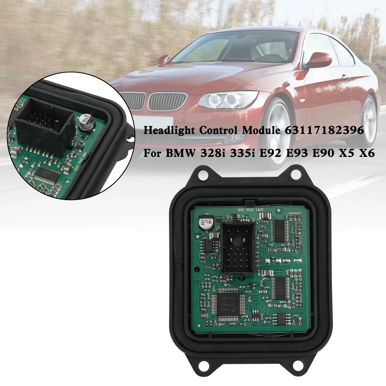 Headlight Control Module 63117182396 For BMW 328i 335i E92 E93 E90 X5 X6