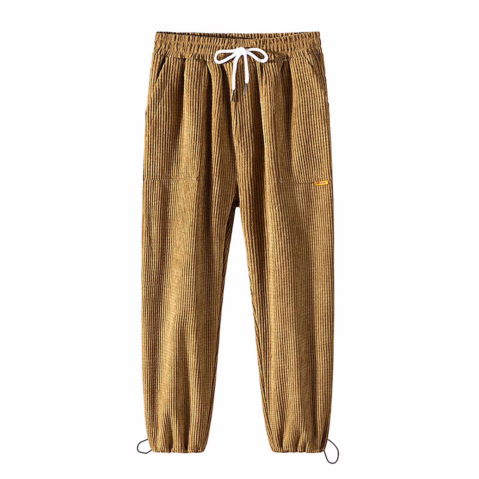 PMUYBHF Mens Stretch Jeans Relaxed Fit Black Men's Solid Color Sweatpants Lace up Casual Pants Men's Sweatpants Lace up Ankle Corduroy Pants Mens Sweatpants Set Big and Tall