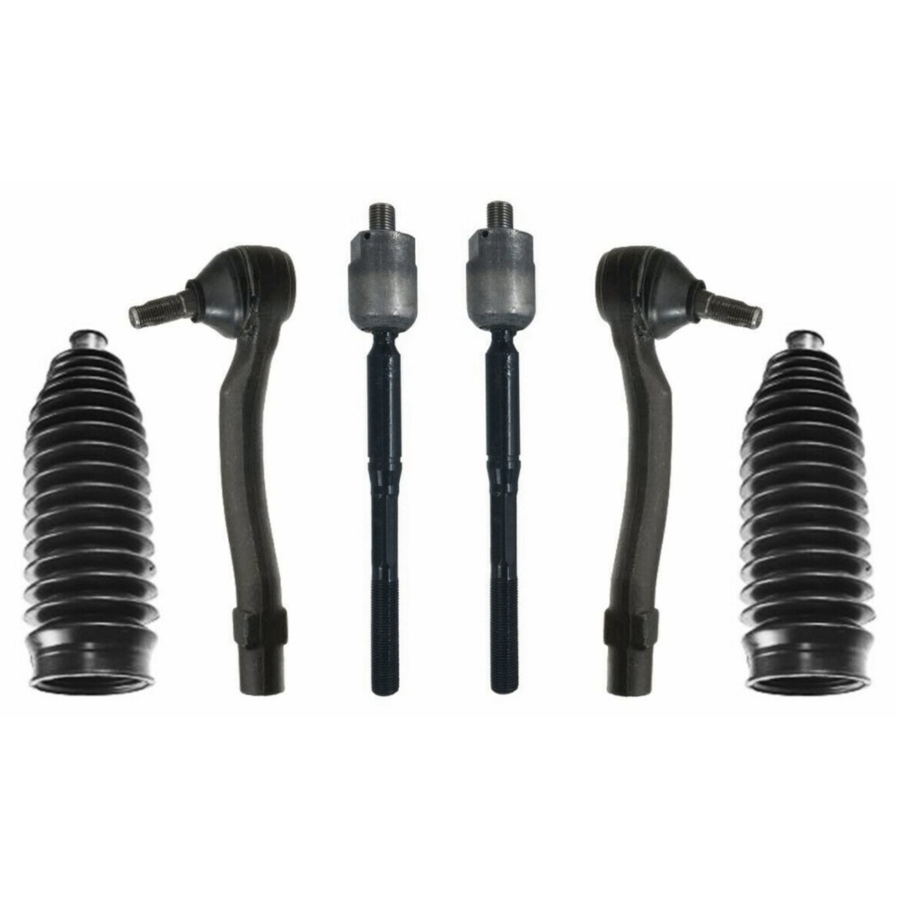 6-pc Steering Kit For 02-03 ES300 02-03 Camry Inner Outer Tie Rods Bellow Boots