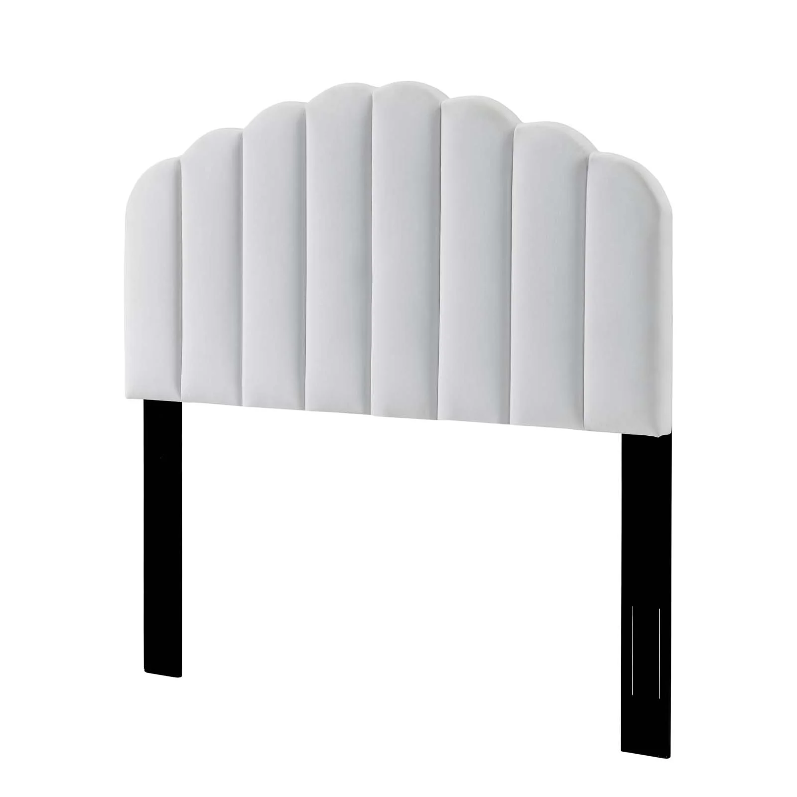 Headboard, Twin Size, Velvet, White, Modern Contemporary Urban Design, Bedroom Master Guest Suite