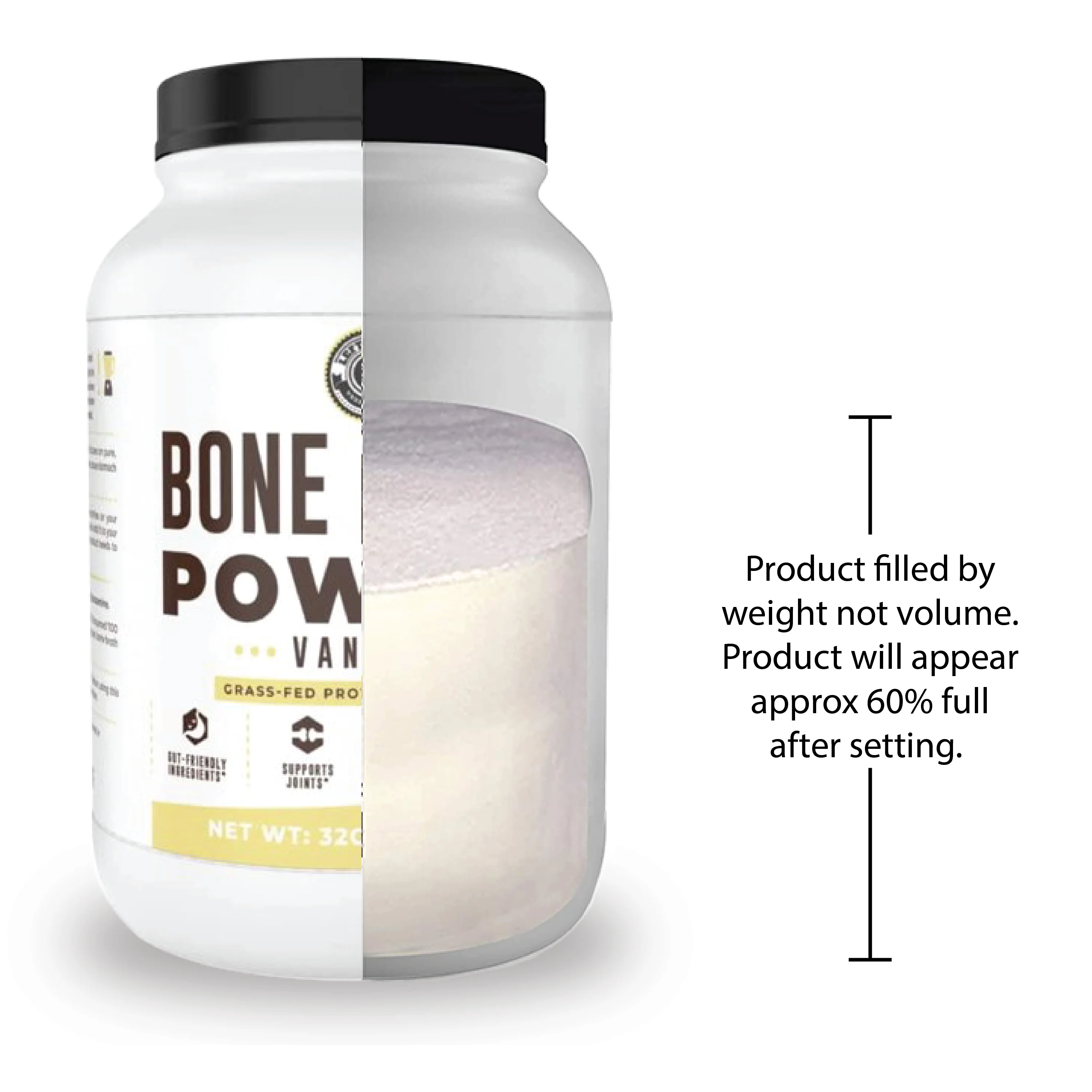 Left Coast Performance Keto Bone Broth Powder | Grass Fed Keto Protein Powder With Collagen | 42 Servings | Vanilla, 32oz