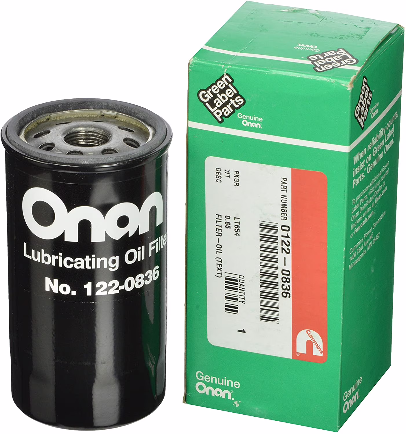 Cummins Onan 122-0836 Oil Filter