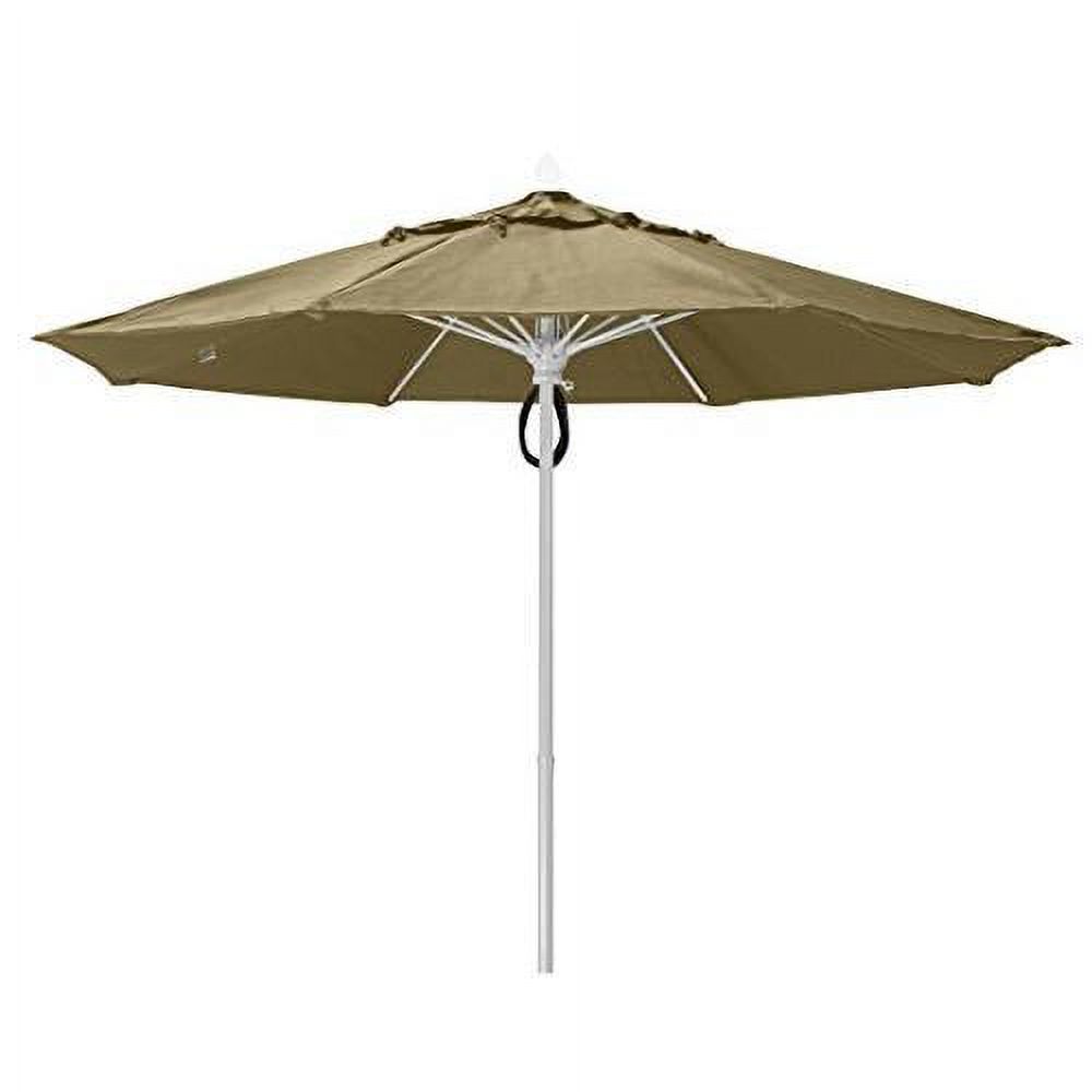 Fiberbuilt 7.5' Oct Market 8 Rib Push up White with Antique Beige Marine Grade Canopy, 9MPUW-8600