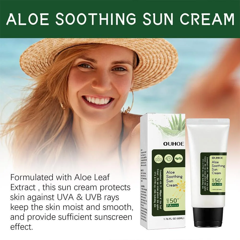 2pcs Aloe Soothing Sun Cream SPF50+ PA+++ 50ml