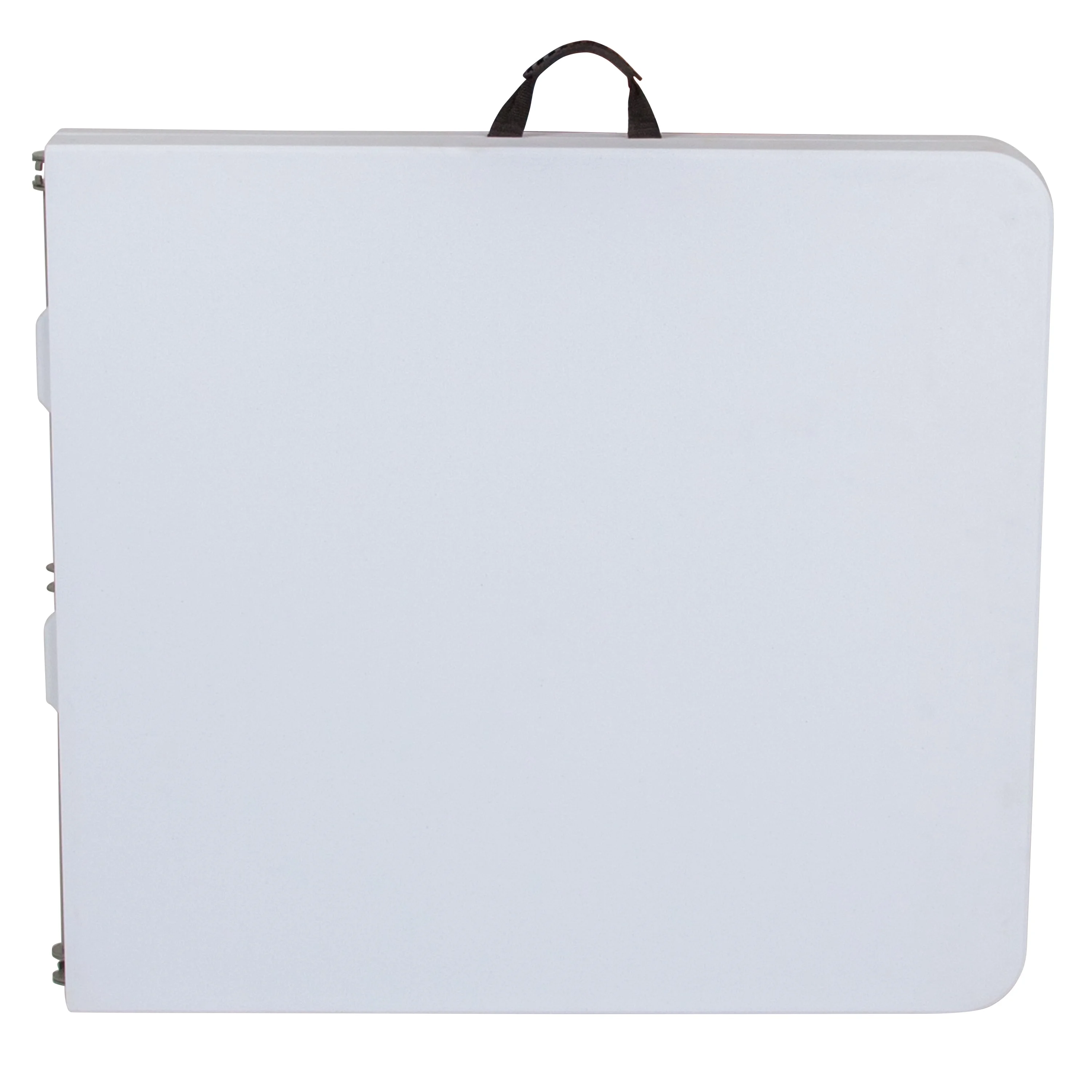 BizChair 5-Foot Height Adjustable Bi-Fold Granite White Plastic Banquet and Event Folding Table with Carrying Handle