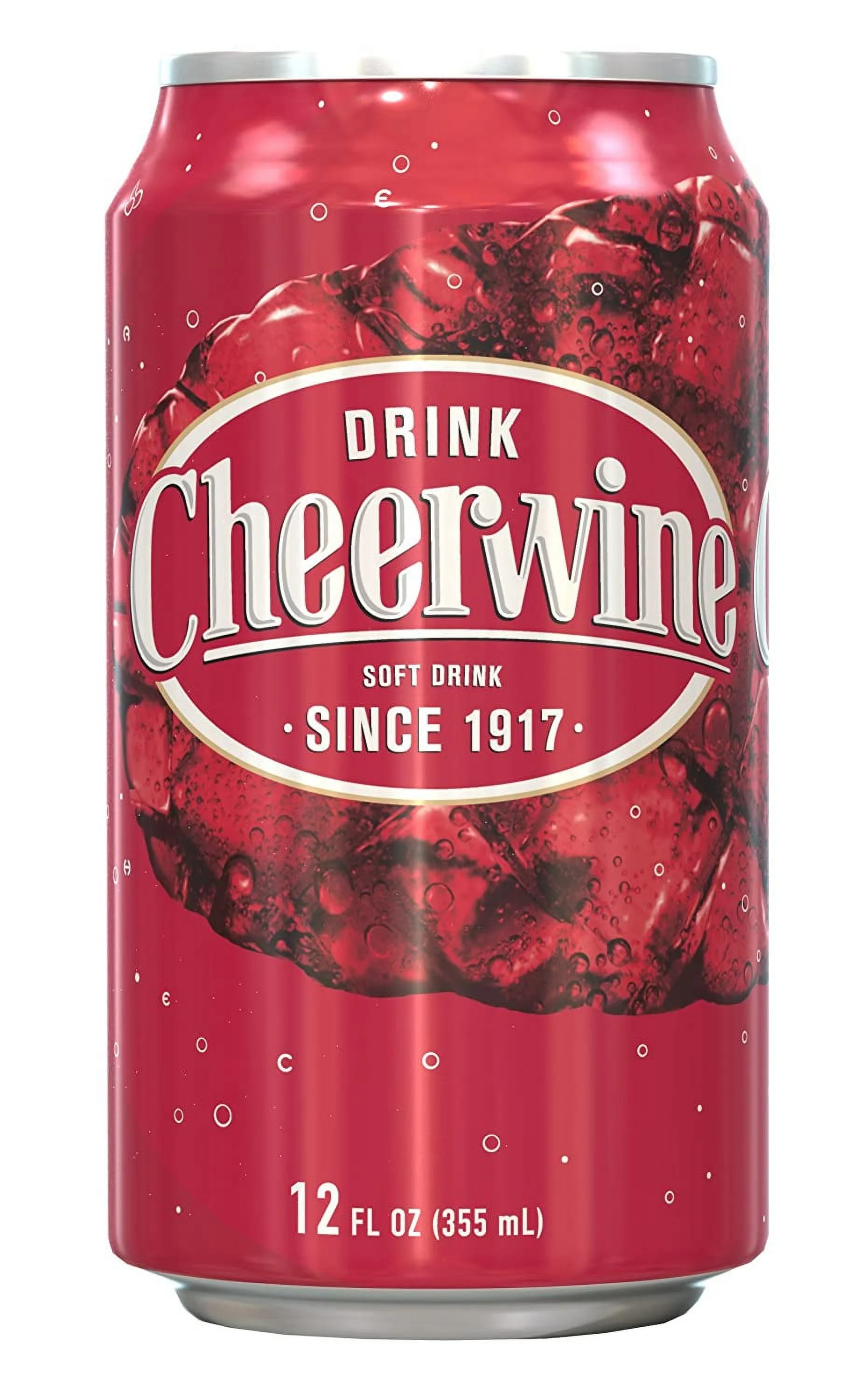 Cheerwine Uniquely Sparkling Cherry Soft Drink, 12 fl oz, 12-Pack