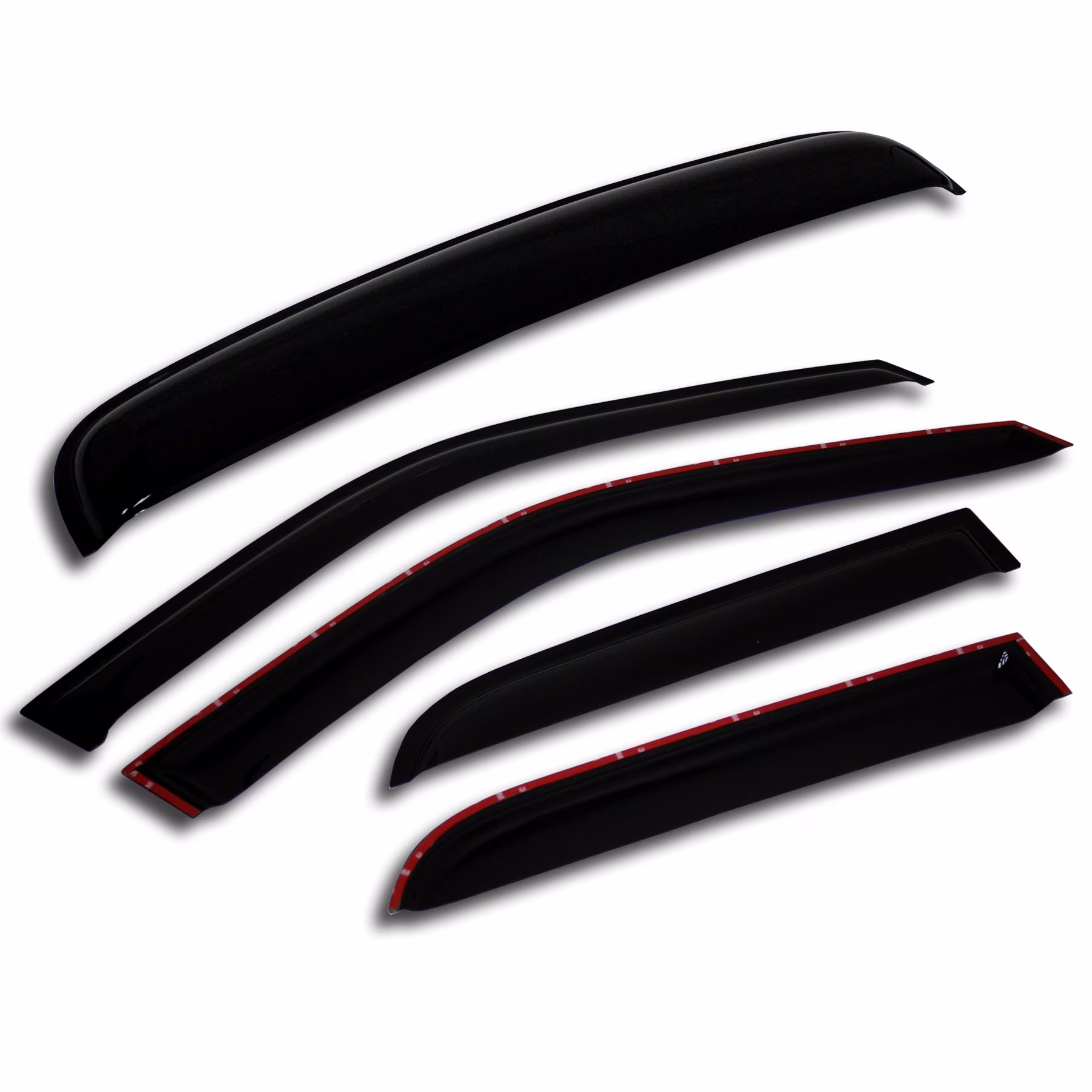 TuningPros WSV2-274 Outside Mount Window Visor Deflector and Sunroof 5 Pcs Set For 2008-2012 Jeep Liberty