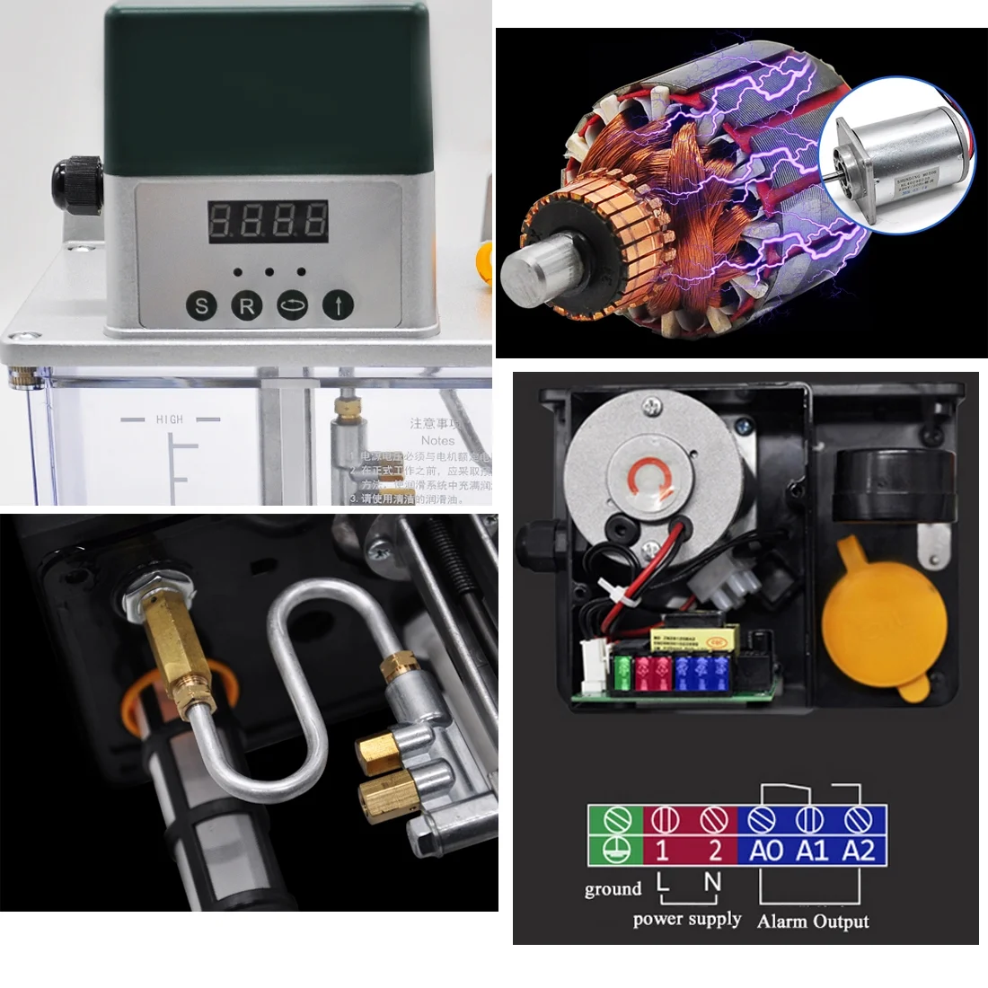 PreAsion 220V 2L Electric Automatic Lubricating Pump High Profile