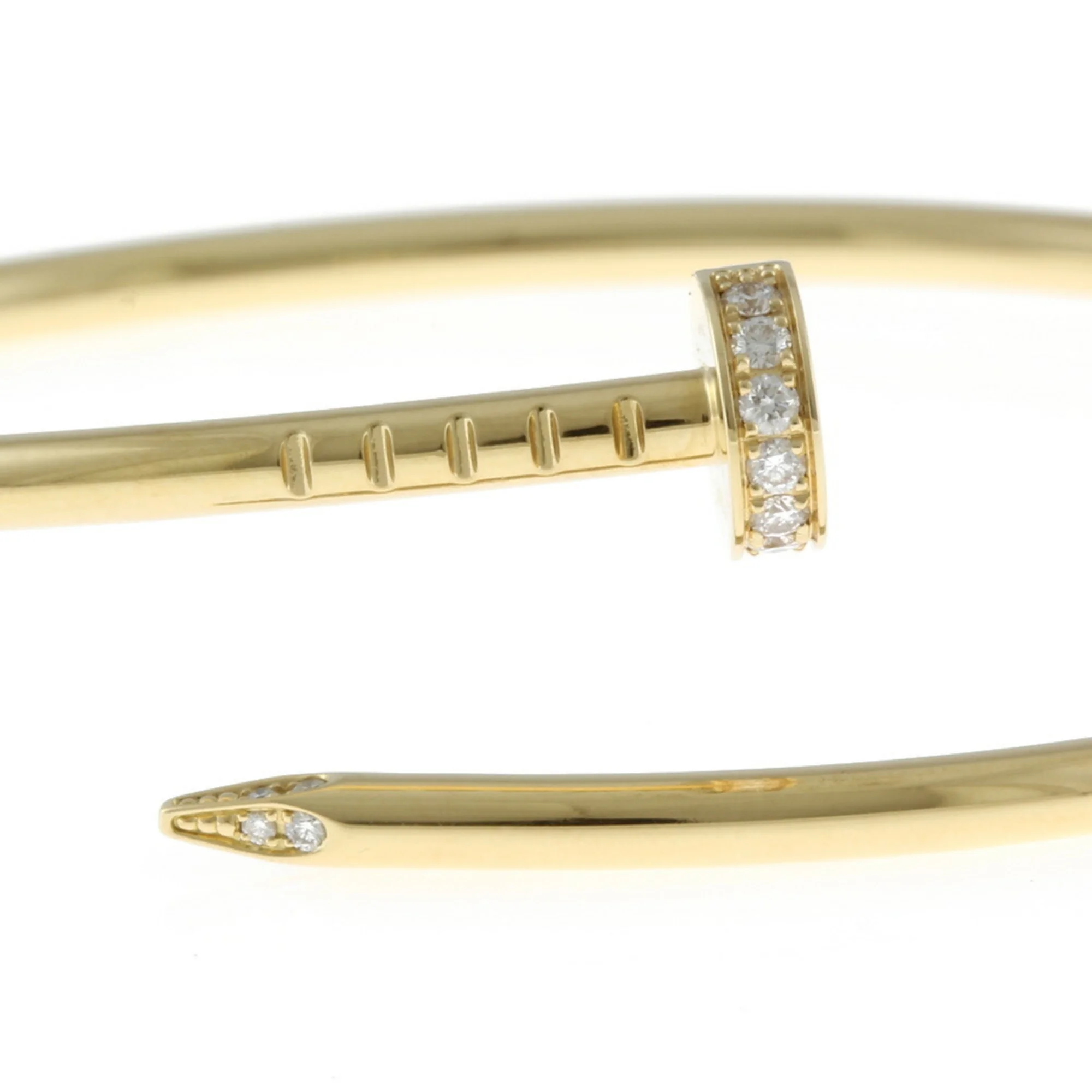 Pre-Owned Cartier CARTIER Juste Uncle Small #17 Bangle 18K K18 Yellow Gold Diamond Women's (Good)