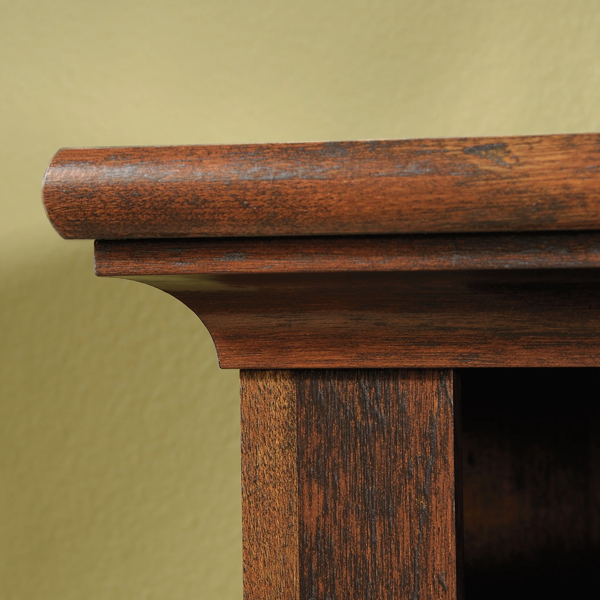 Sauder Harbor View Computer Desk W/Hutch, Curado Cherry Finish