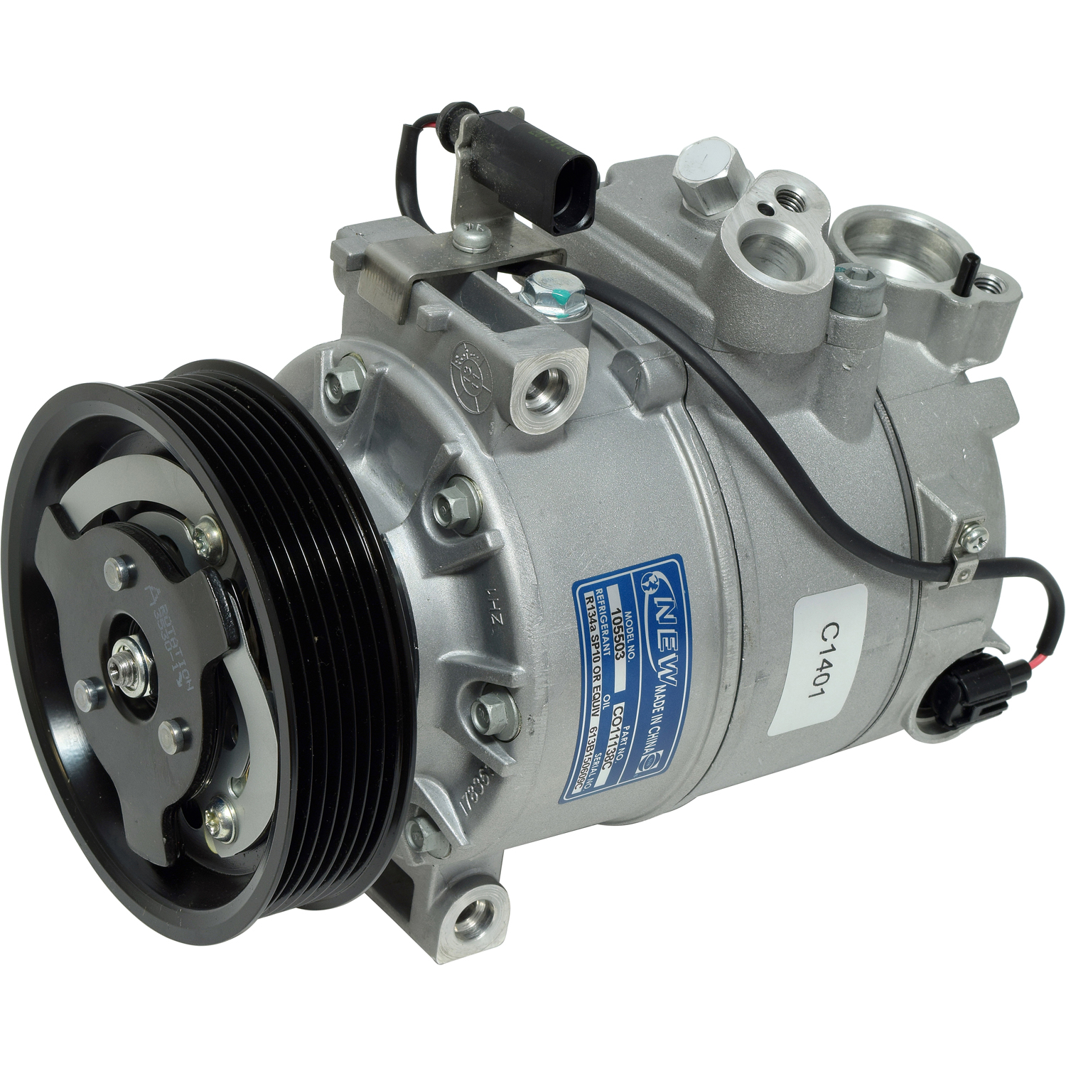 New UAC CO 11138C A/C Compressor -- 7SEU17C Compressor Assembly Fits select: 2006 VOLKSWAGEN TOUAREG 3.2, 2007 VOLKSWAGEN TOUAREG TDI 5.0