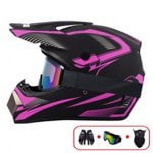 Motocross Helmet,Outdoor adult Full Face MTB Helmet Set Motorcycle Crash Helmet for Downhill Off-Road Dirt Bike Motorbike