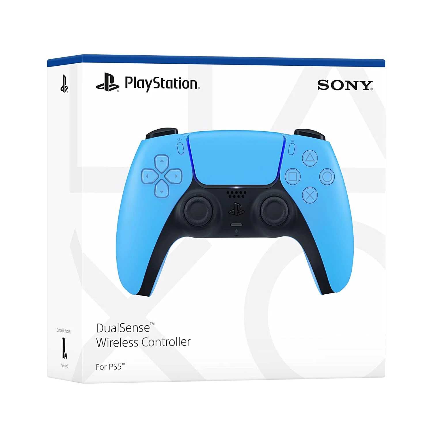 Sony Dual Sense Blue Gaming Controller With Cleaning Kit BOLT AXTION Bundle Like New