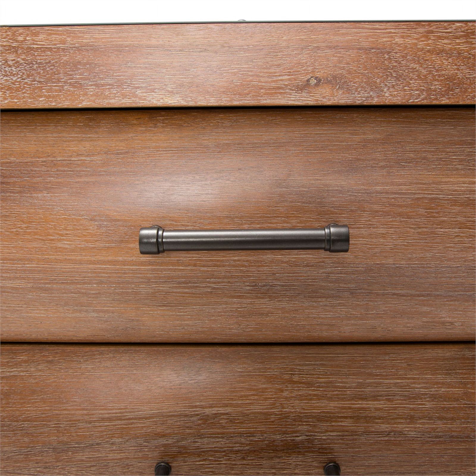 Michael Amini Brooklyn Walk 6-Drawer Wood Chest in Burnt Umber Brown