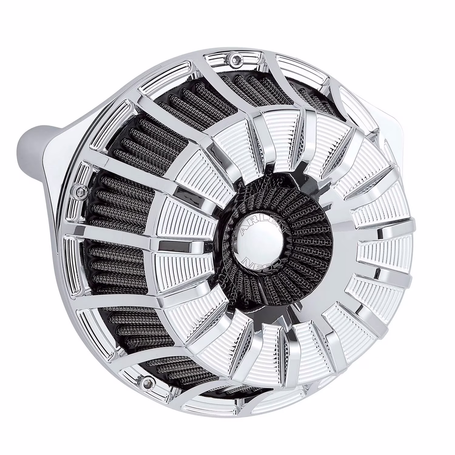 Arlen Ness 15-Spoke Inverted Series Chrome Air Cleaner (18-994)