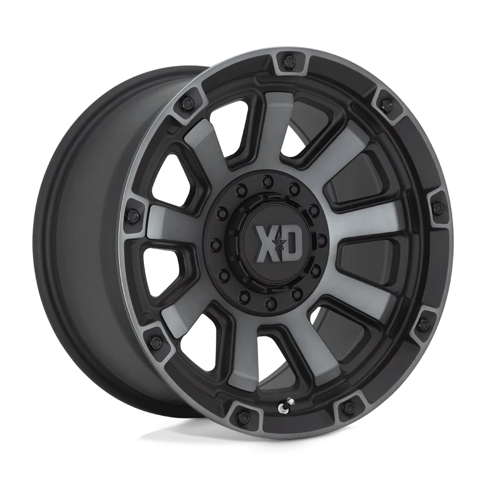 Xd Xd852 Gauntlet 20X9 8X165.1 0Et 124.2Cb Satin Black With Gray Tint Wheel