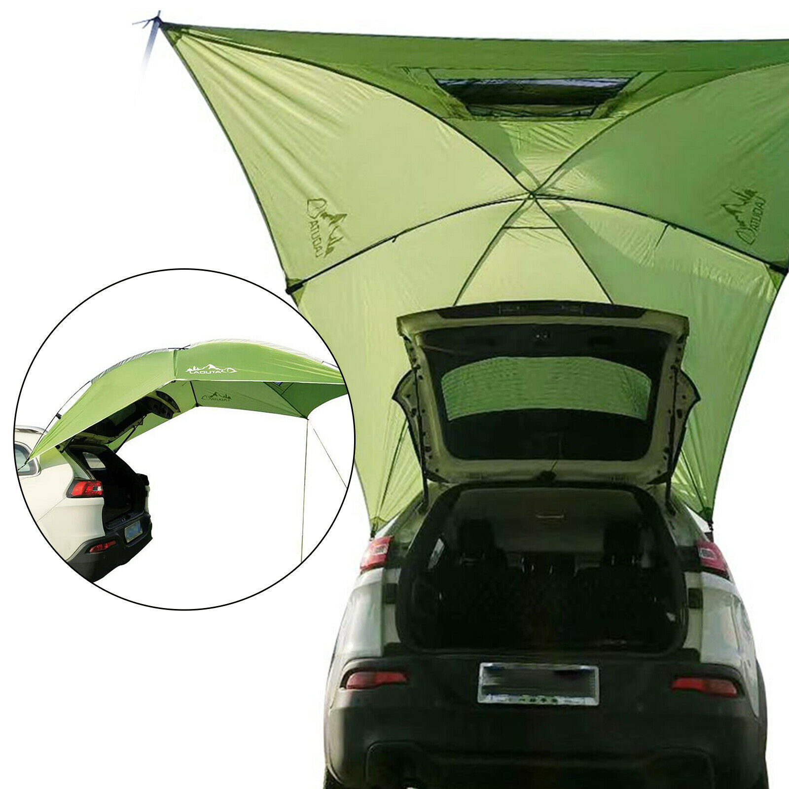 Car Tent Awning Rooftop SUV Truck Camping Travel Van Shelter Sunshade Canopy
