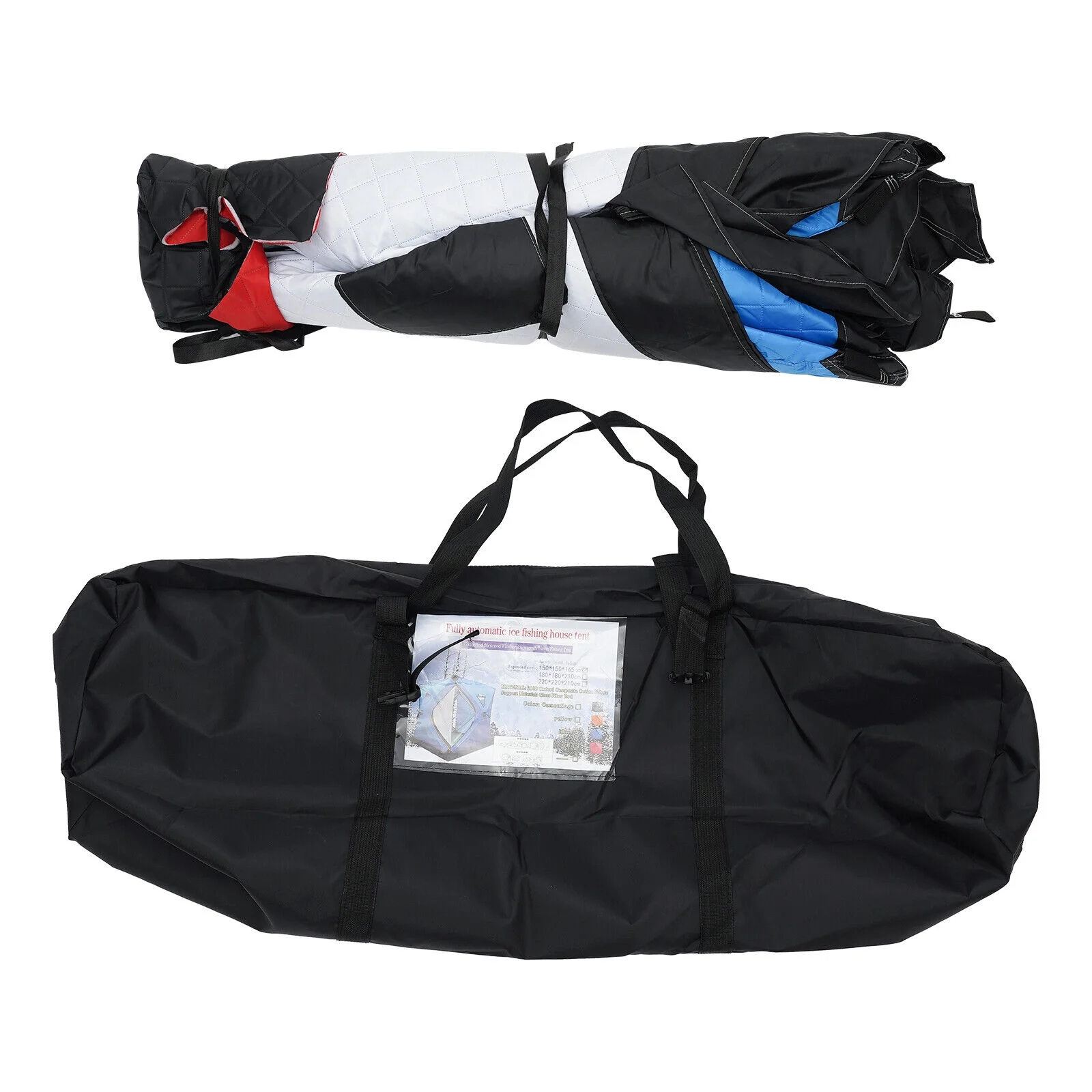 1-2 People Ice Lake Fishing Shelter Freestanding Insulated Tent with Handbag Winter