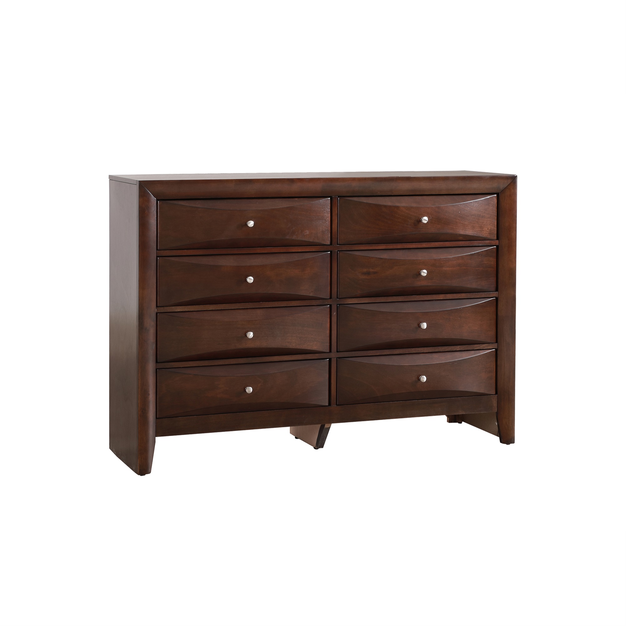 Passion Furniture  Marilla 8-Drawer Cappuccino Dresser - 41 x 59 x 17 in.