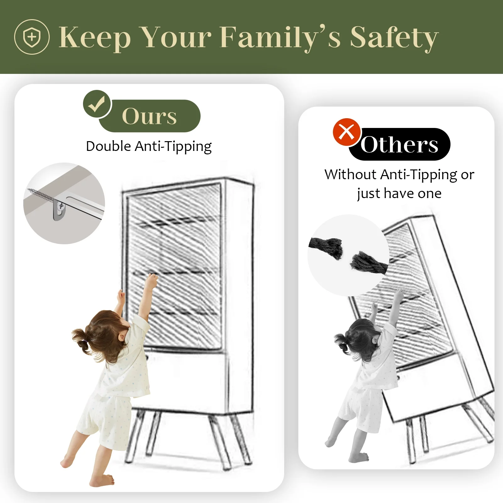 6 Drawer Black Dresser,with Wide Drawers and Metal Handles Rattan Dresser,Mid Century Modern Wood Boho Dresser