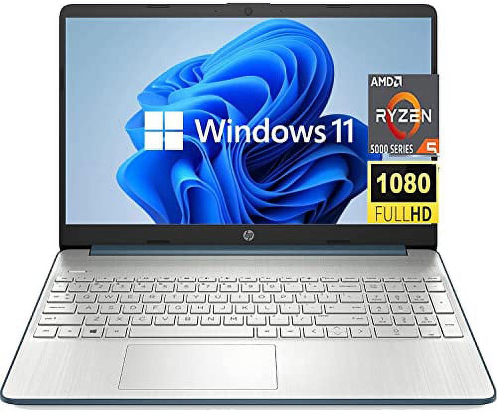Newest HP 15.6 FHD Laptop, 6-core AMD Ryzen 5 5500U Processor, 8GB RAM, 256GB SSD, Bluetooth, HDMI, Webcam, Windows 11 HP 15 Laptop 0