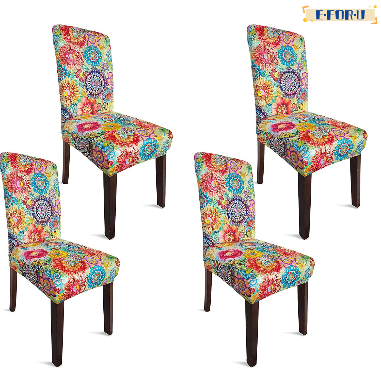 Dining Room Chair Covers Slipcovers Set - Spandex Super Fit Stretch Removable Washable Kitchen Parsons Chair Covers Protector for Dining Room