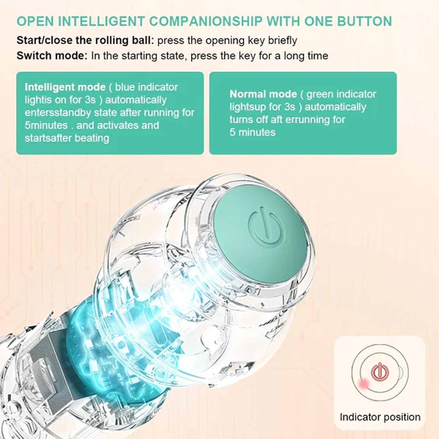 Gertar Cat Toy, 2 in 1 Simulated Interactive Hunting Cat Toy, Gertar Interactive Hunting Cat Toy,Automatic Rolling Smart Ball Toy, Rechargeable (Ball+Pouch,Pink)