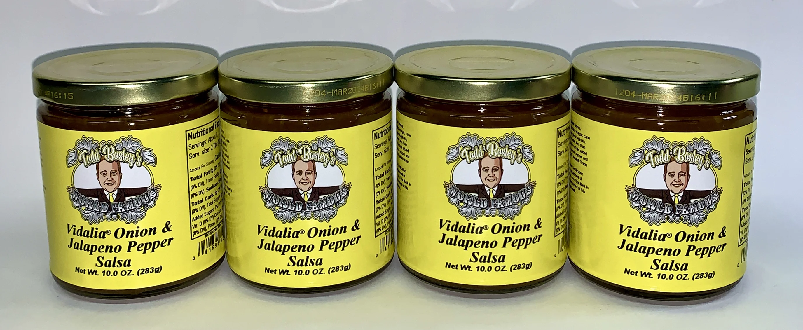 Todd Bosley's World Famous Vidalia Onion & Jalapeno Pepper Salsa (4 Pack)